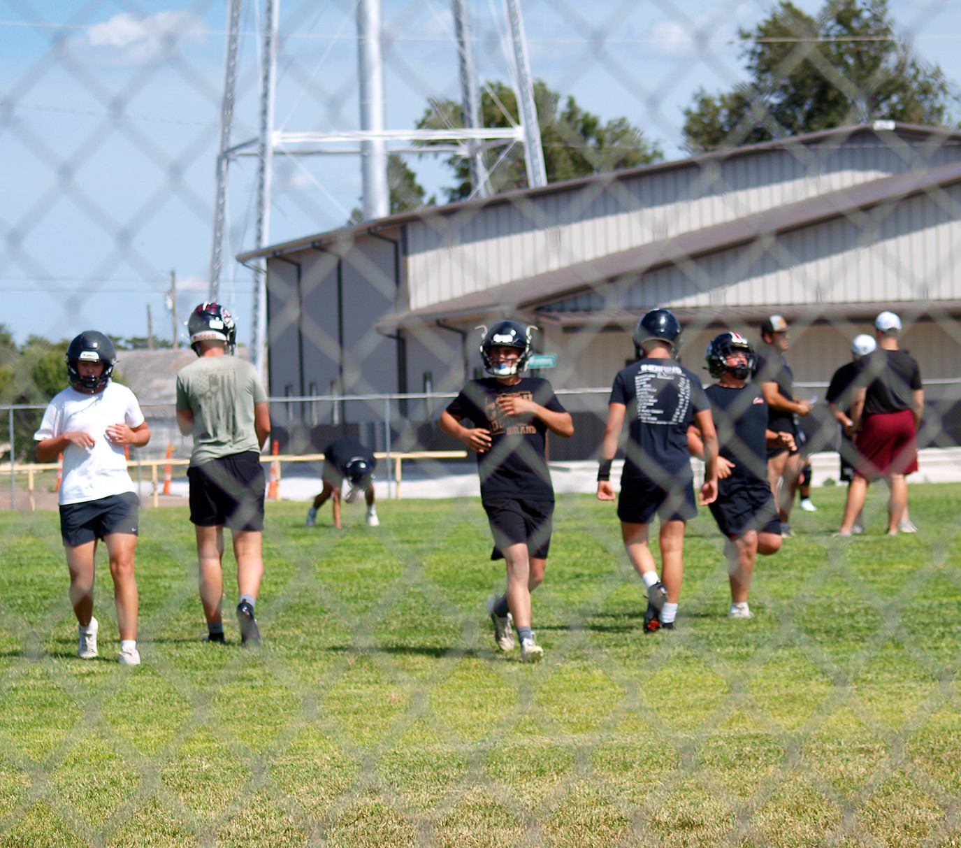 Coaches Douglas, Nickelson, and Chavez guide the volunteer athletes through various exercises and drills during the first day of sports practice. We regret we don’t have photos from the Volleyball and Cross Country. We will endeavor to remedy that situation in future.