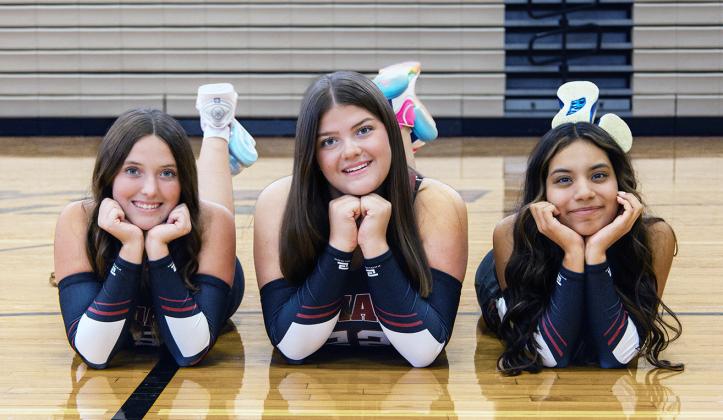 WCHS Volleyball Seniors (L-R): Jayah Case, Camryn Biermann, Allie Hernandez. Not pictured: Marisa Jimenez. Photo credit: Heather Ortiz.