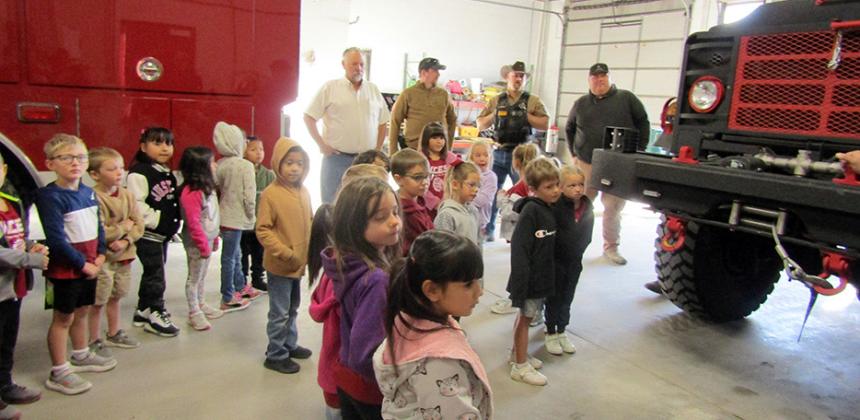 Kindergarteners visit LVFD for Fire Safety Week