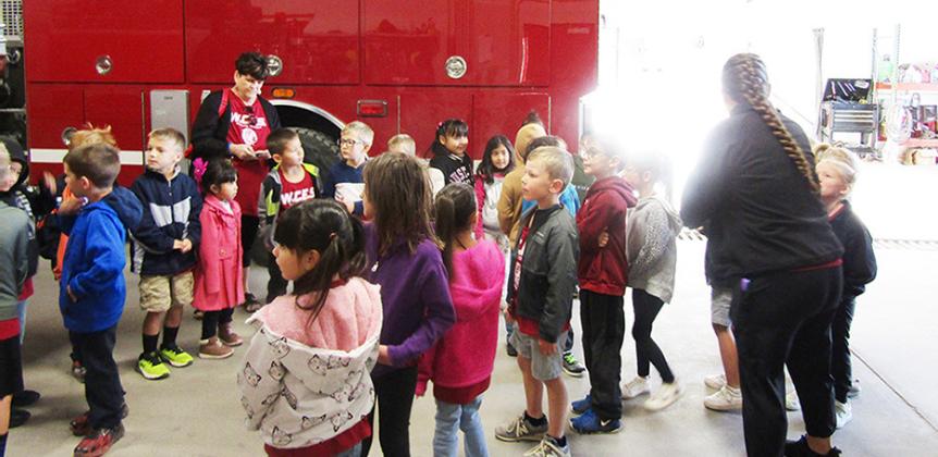 Kindergarteners visit LVFD for Fire Safety Week