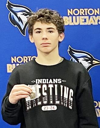 Tyson Peters, 120 pounds, 4th place. Photo by Brilee Seaton