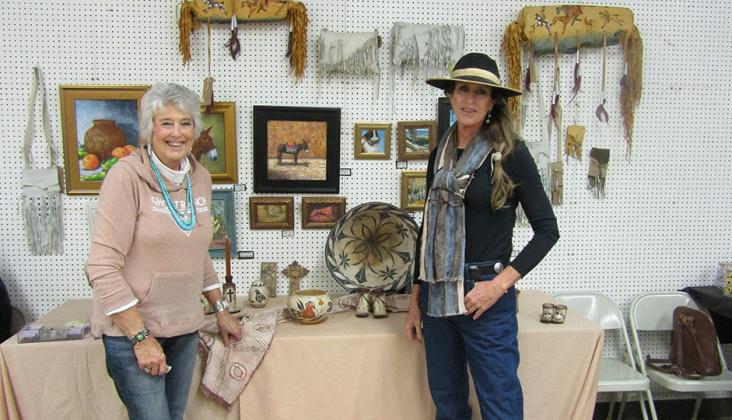 Mother-daughter duo Pat Norton &amp;amp; Tonya Lamb had plenty of pottery &amp;amp; artwork for sale.