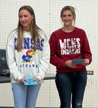 Jayhawkers graduating WCHS are Audrina Marcy and Taylor Beedy.