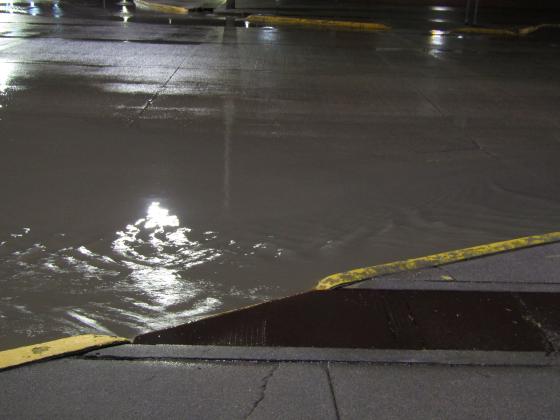 Water going down the drain