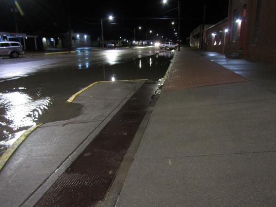 Flooding in front of C.A.R.E center