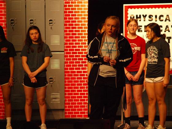Cheyene Wiggs and students