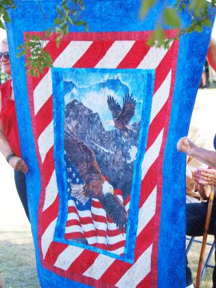 Gorgeous quilt to be presented to Keith Baker