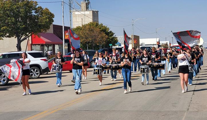 The WCJSHS band leads the Fall Homecoming Parade on Thursday, October 10.