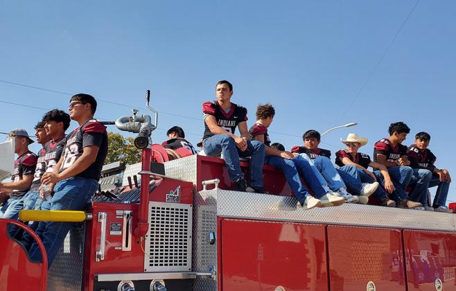 The Indians hitched a ride with the Fire Department, part 1.