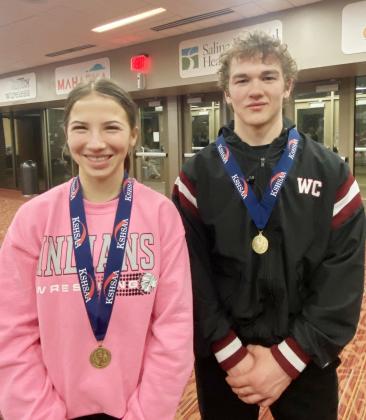 Jentri Porter, 105 pounds, placed 3rd at State. Wyatt Gardner, 150 pounds, was the State Runner-up.
