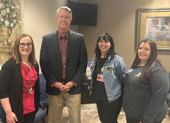 US Senator Roger Marshall visited the Wichita County Health Center on Presidents Day, Monday, February 16, as part of his 4 Corners, 50 Counties tour.