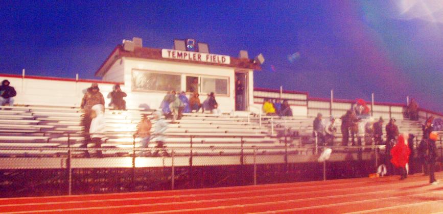 A few dedicated Indians fans braved the elements to see their team win again.