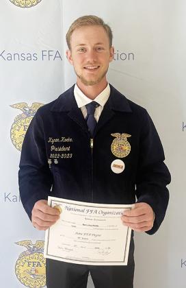 Koehn Earns Kansas State FFA Degree