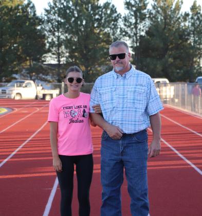 Senior Golfer/Cheerleader Evy Thurman with father Joe Thurman