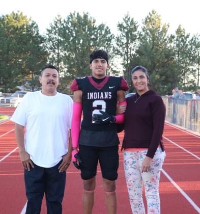 Senior Footballer Christian Figueroa with parents Francisco Figueroa and Noemi Marquez