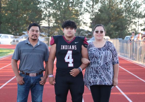 Senior Footballer Pablo Reyes with parents Pablo and Roxanna Reyes