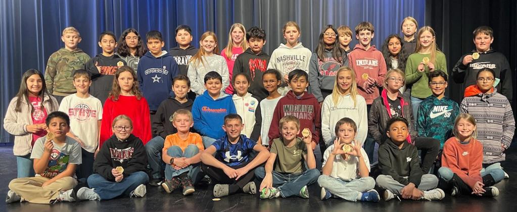 Above: Fifth and Sixth grade readers. Below: Third and Fourth grade readers. Photos courtesy Andrea Bauck