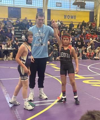 Above: Adan Rascon, 88 pounds, placed 5th. Left: Andrew Luna, 79 pounds, placed 2nd. Photos by Mrs. Rascon