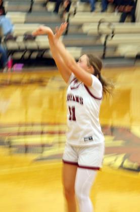 Audrina Marcy (11) takes a free throw versus Elkhart