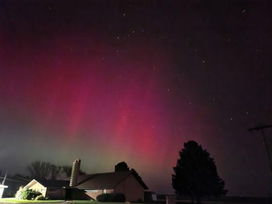 Above &amp; Below: The Northern Lights as lensed by Rita Smith on Oct 10.