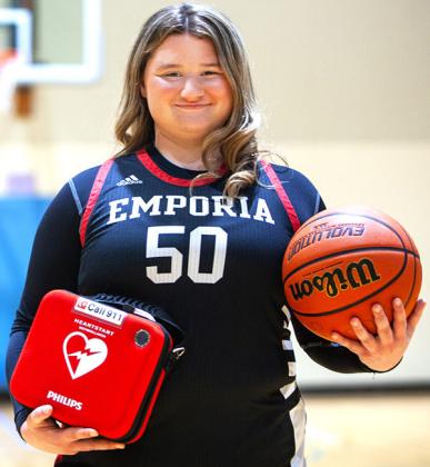 Reagan Herrman, a 15-year-old Emporia resident, survived an episode of cardiac arrest during a 2023 basketball game. (Max McCoy/Kansas Reflector)