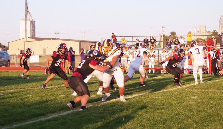 It appears Tadyn West (13) is tired of picking on blocking guys his own size.