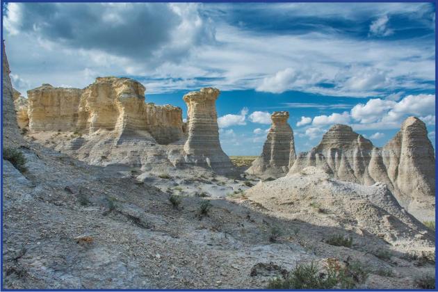 Niobrara Chalk Formations at Little Jerusalem Badlands State Park
