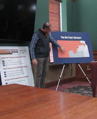 Congressman Mann visits Leoti for Town Hall