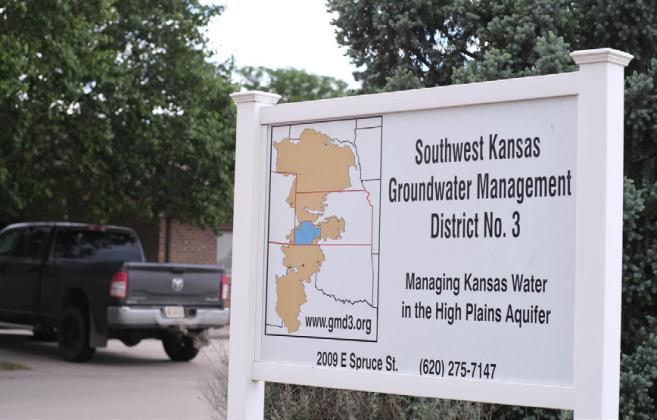 The Groundwater Management District 3 office sits in Garden City near the proposed data center project. Calen Moore/Kansas News Service