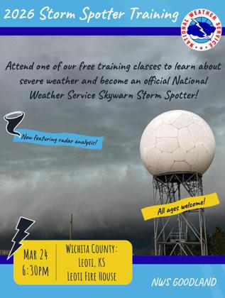 National Weather Service Storm Spotter Training Coming to Leoti