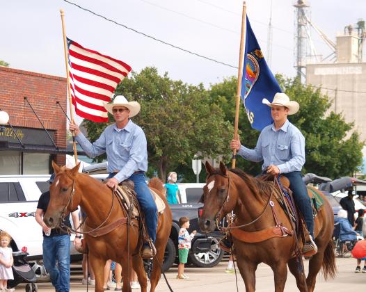 Flag-bearers always lead off the parade, showing respect to the country and state.