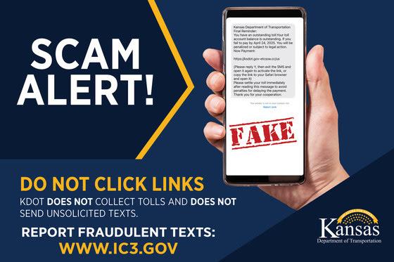 KDOT warns public of smishing scam