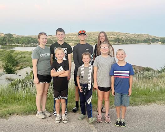 Faith Marcy, Zachary Marcy, Morgan Simons, Addison Simons Front row: Quaid Imler, Brantley Berning, Lyvia Imler, Blayson Smith