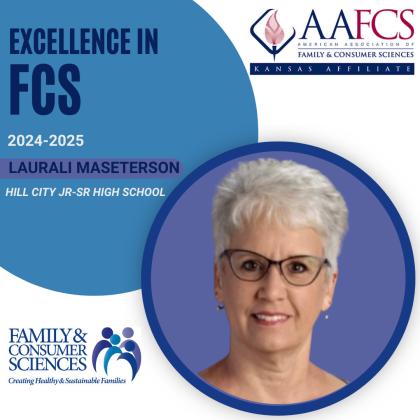 Former Longtime Leoti Teacher Honored by Kansas Association of Family and Consumer Sciences