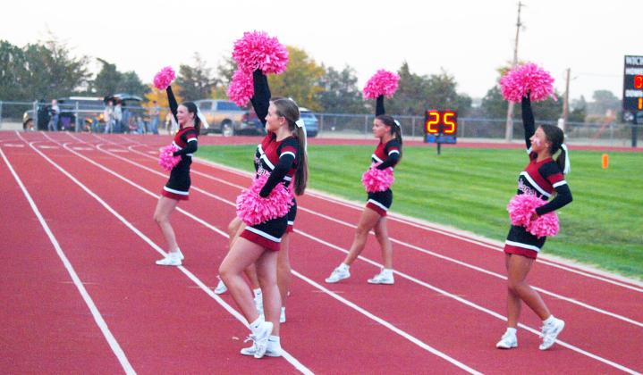 Indians cheerleaders fire up the crowd.
