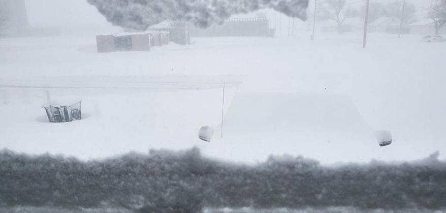 The 5:30pm view out your editor's east window. White. Lots and lots of white.
