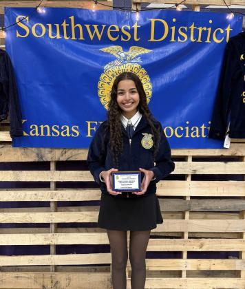 Top Right: The WCHS FFA Livestock Judging Team Below Right: Savanna Hanson, Faith Marcy, Colton Hanson Below: Sophia Wedel