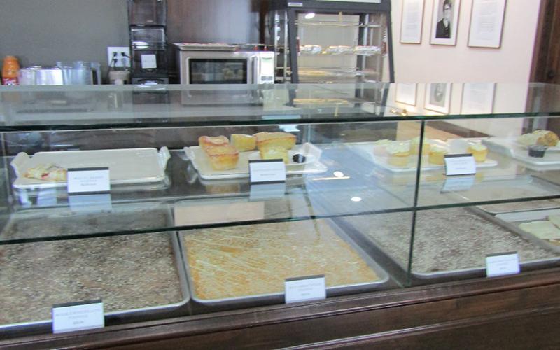 Above: A display case filled with assorted baked goods and trays of toffee greeted customers at the opening of Tonja’s Toffee.