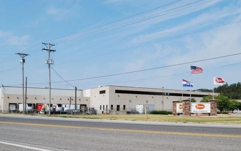 The Tyson Foods plant in Noel, Missouri. A new report from the Union of Concerned Scientists says the company released more than 370 million pounds of pollution into waterways between 2018-22. photo by Abbie Fentress Swanson, Harvest Public Media