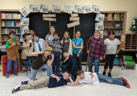 Mrs. Alm's class as newsies