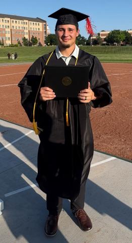 Tristen Porter at his graduation from WSU. Photo Courtesy Dorene Reimer