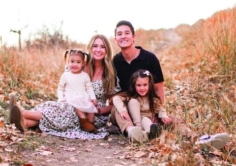The Litster family: J.J. and Samantha, with their two daughters, aged 2 and 4. Provided