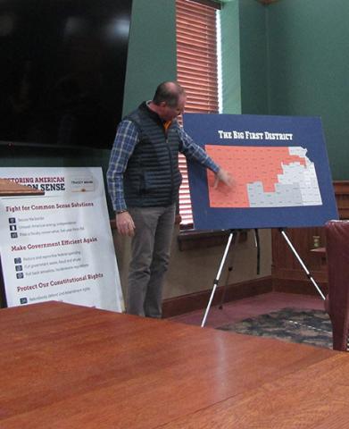 Congressman Mann visits Leoti for Town Hall