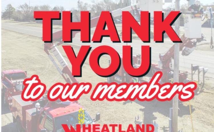 Wheatland Electric Thanks Members for Conservation During Crisis