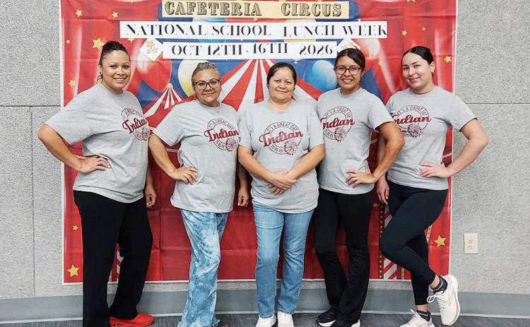 Cafeteria Circus: (L to R): Cristina Torres, Cristina Lopez, Rosa Marchant, Selena Gonzalez, Michelle Alatorre Photo courtesy Tammy Mason