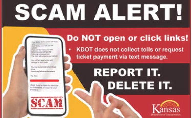 Don’t fall victim: Text scams involving KDOT continue to plague motorists across the U.S.