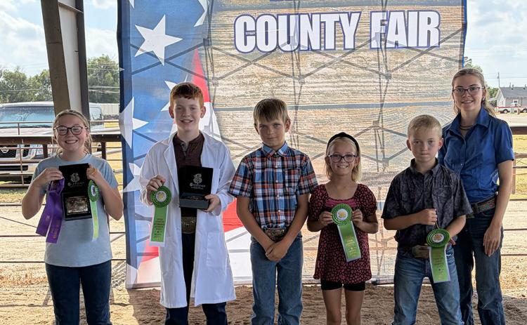 Grand Champion Rabbit Showman, Reid Marcy; Reserve Champion, Lyvia Imler; Champion Jr. Rabbit Showman, Mesa Owens; Reserve Champion Jr. Rabbit Showman, Quaid Imler