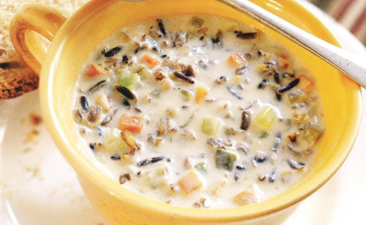 Warm up with wild rice soup