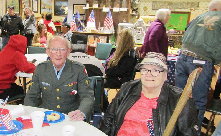 Gene and Doris Langdon are among the celebrants at the Museum of the Great Plains on Veterans Day, November 11. Overall turnout for the day was terrific, as the county honored its veterans.