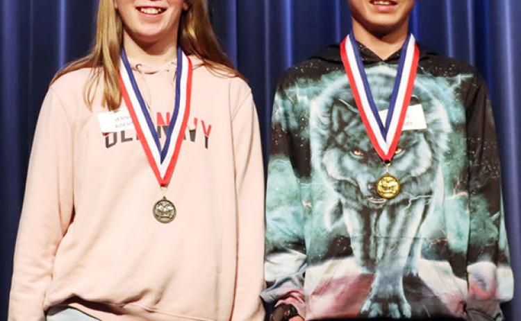 Pictured above, Wichita County Spelling Bee Winners, Jenna Koehn, runner-up, and Malaky Colbary. Colbary will represent Wichita County at the KPA Sunflower State Spelling Bee in Salina on March, 22. Photos courtesy Sara Brown